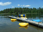 Use of our Kayaks, Paddleboats, funbugs, canoe are included with your Lodging Rate